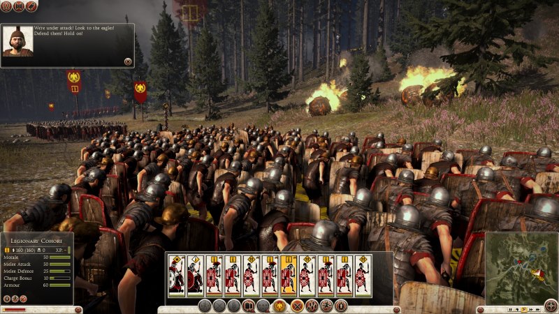 Первый скриншот Total War: Rome 2 с интерфейсом тактической битвы